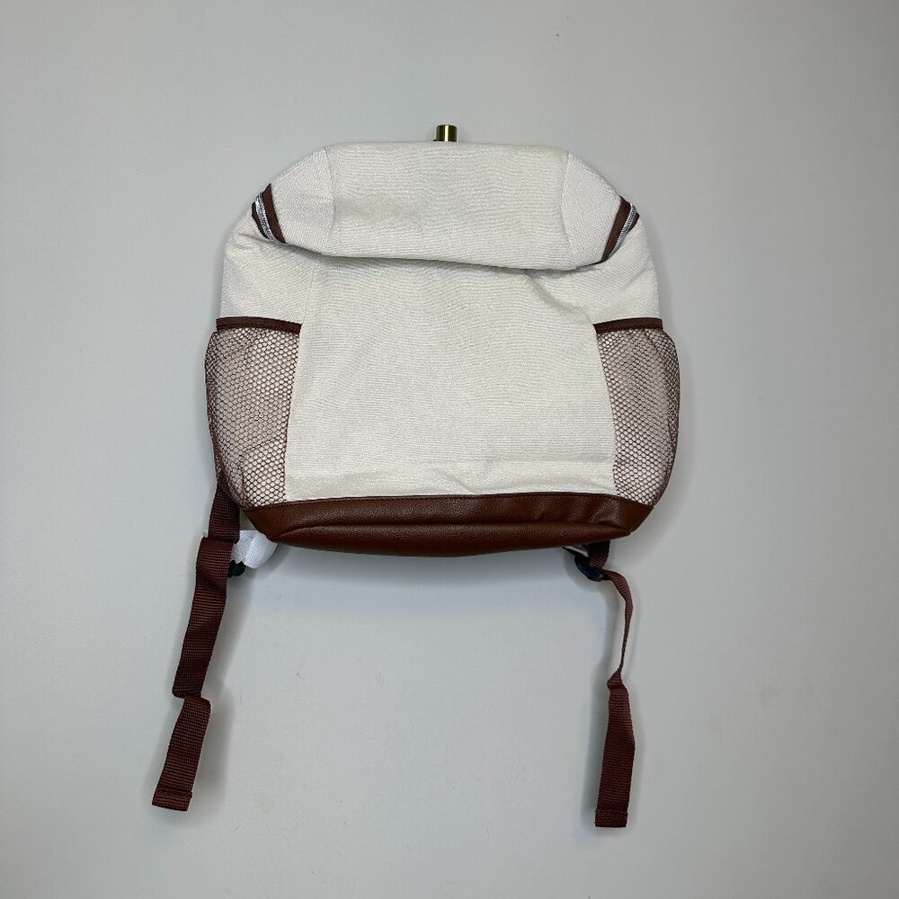 NEW DSW BACKPACK Cooler Workout Gym School Bag WEEKENDER Cream Brown Side Pocket